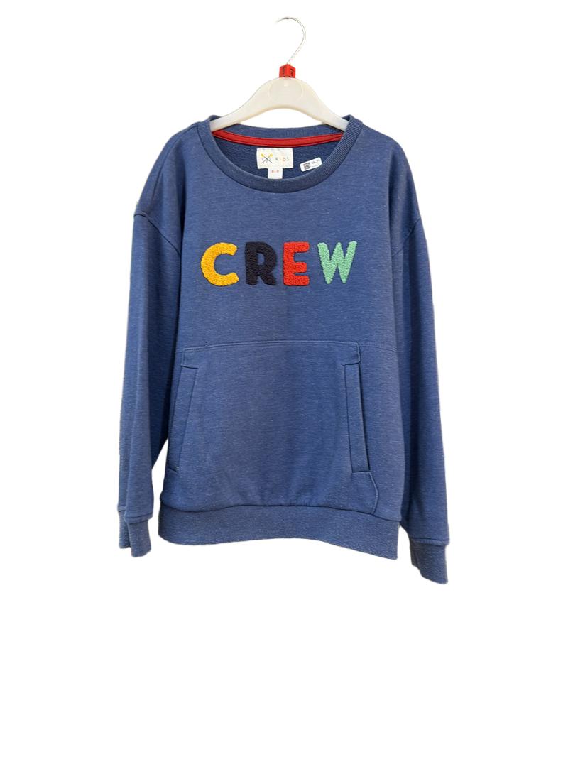 Preloved CCC Kids - Crew Clothing Company - Blue CREW Sweatshirt (8-9y)