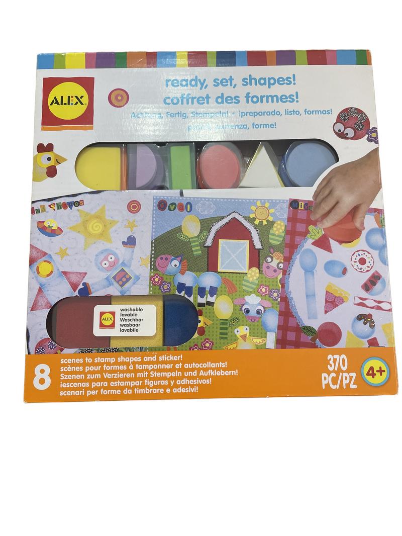 Preloved Toys - Ready, Set, Shapes! Stamp And Stick Scenes - ALEX