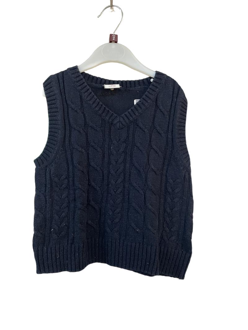 Preloved Polarn O. Pyret - Navy Knit Tank Top Sleeveless Jumper (2-3y)