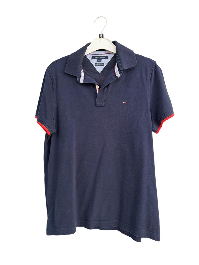 Preloved Tommy Hilfiger - Navy Polo Shirt, S/P, Custom Fit (11-12y)
