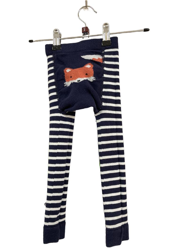 Preloved Jojo Maman Bebe - Navy Stripe Fox Leggings (2-3y)