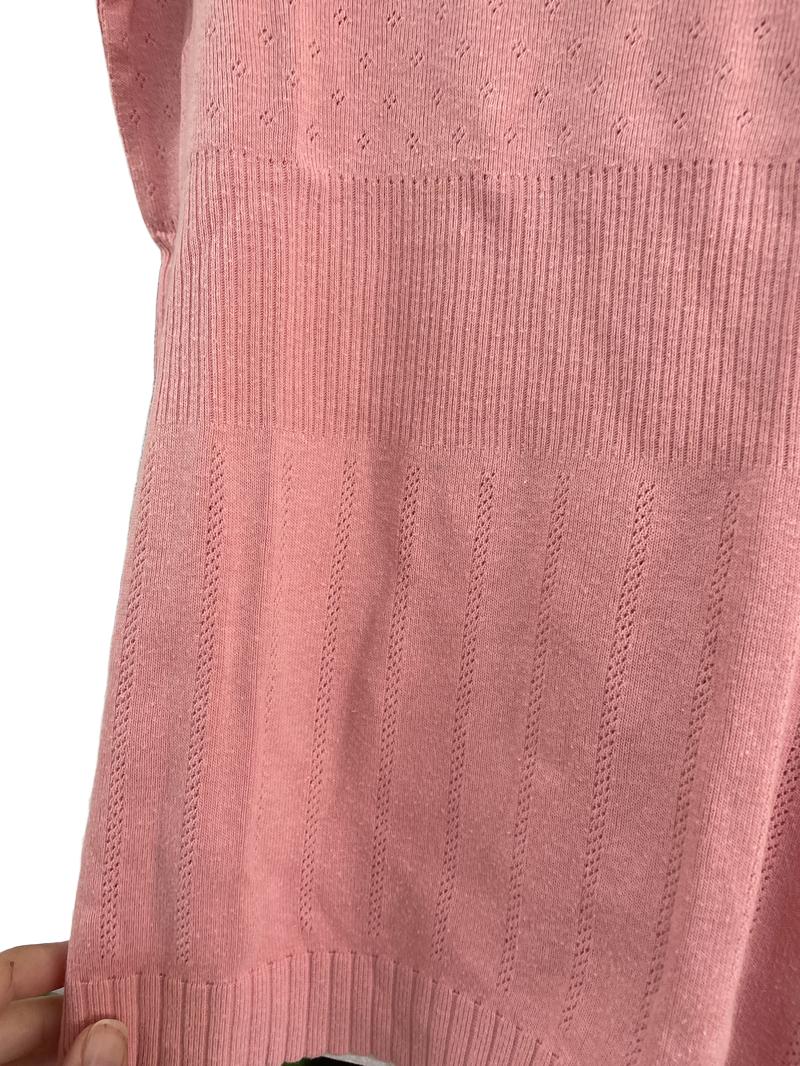 Preloved Noa Noa Aps - Pink Pointelle Short-sleeved Shirt (9-10y)