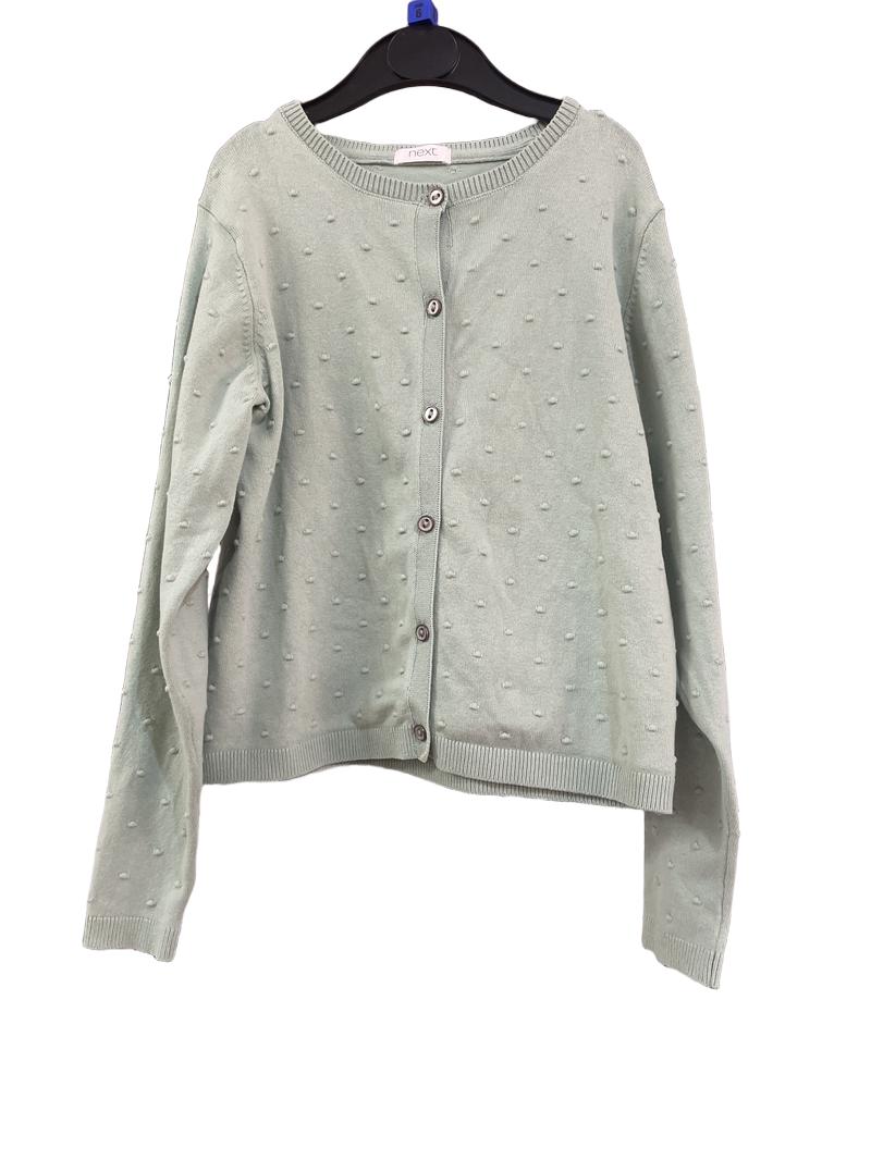 Preloved Next - Mint Green Bobble Textured Knit Cardigan (6-7y)