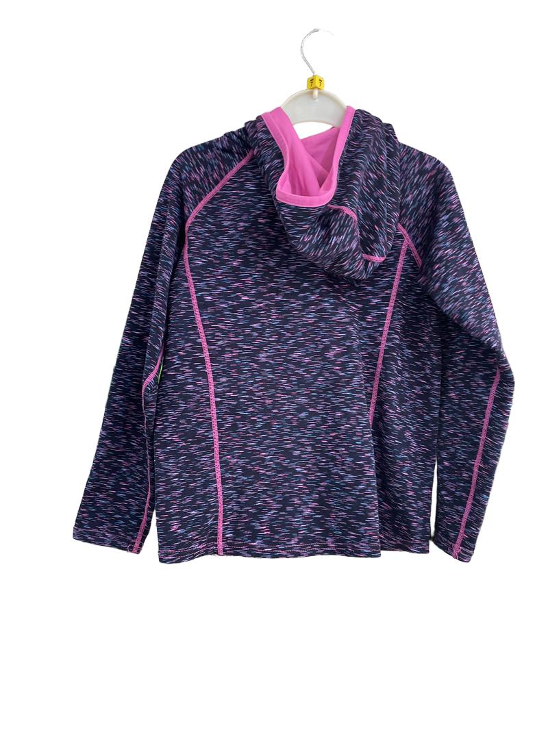 Preloved Mountain Warehouse - Black Pink Fleck Zip Athletic Shell (7-8y)