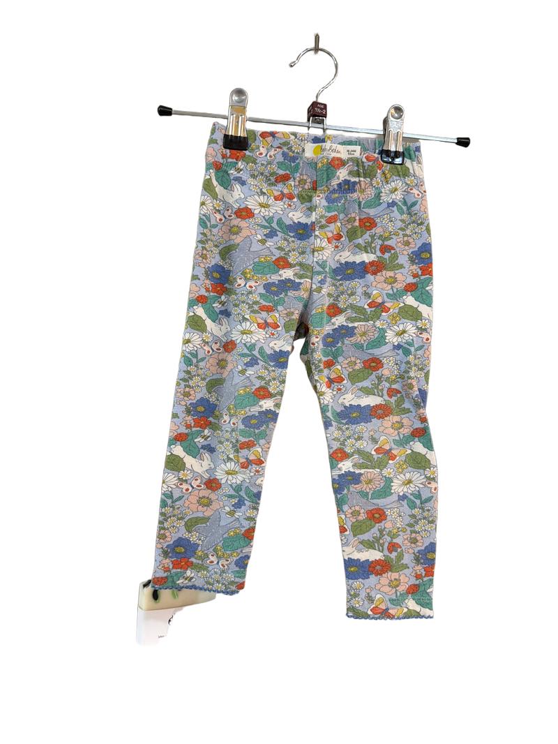 Preloved Baby Boden - Floral Multicolour Rabbit Print Leggings (18-24m)