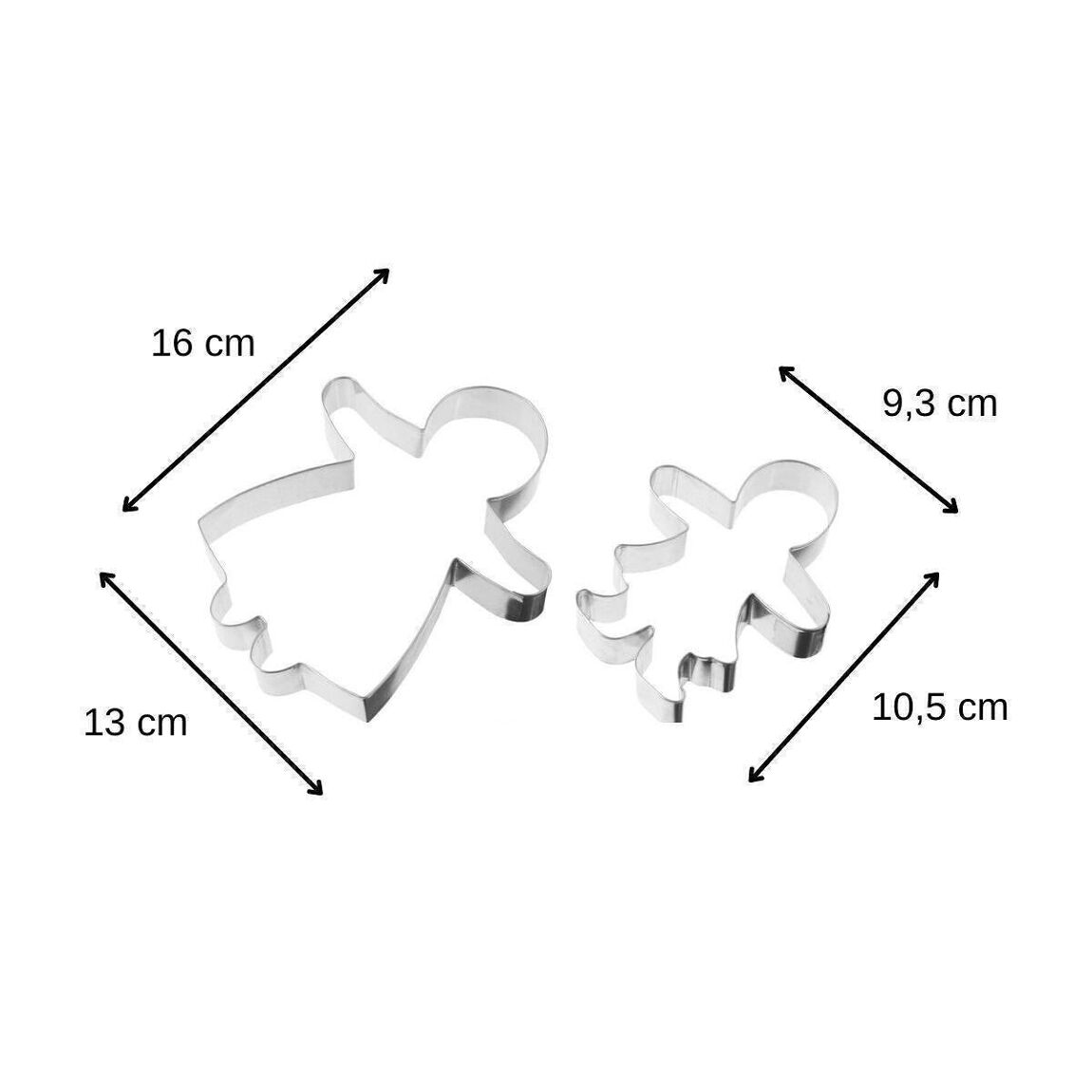 Set of 2 Zenker gingerbread man or woman cookie cutters