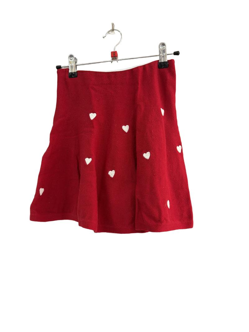 Preloved H&M - Red White Heart Skirt (8-9y, 9-10y)