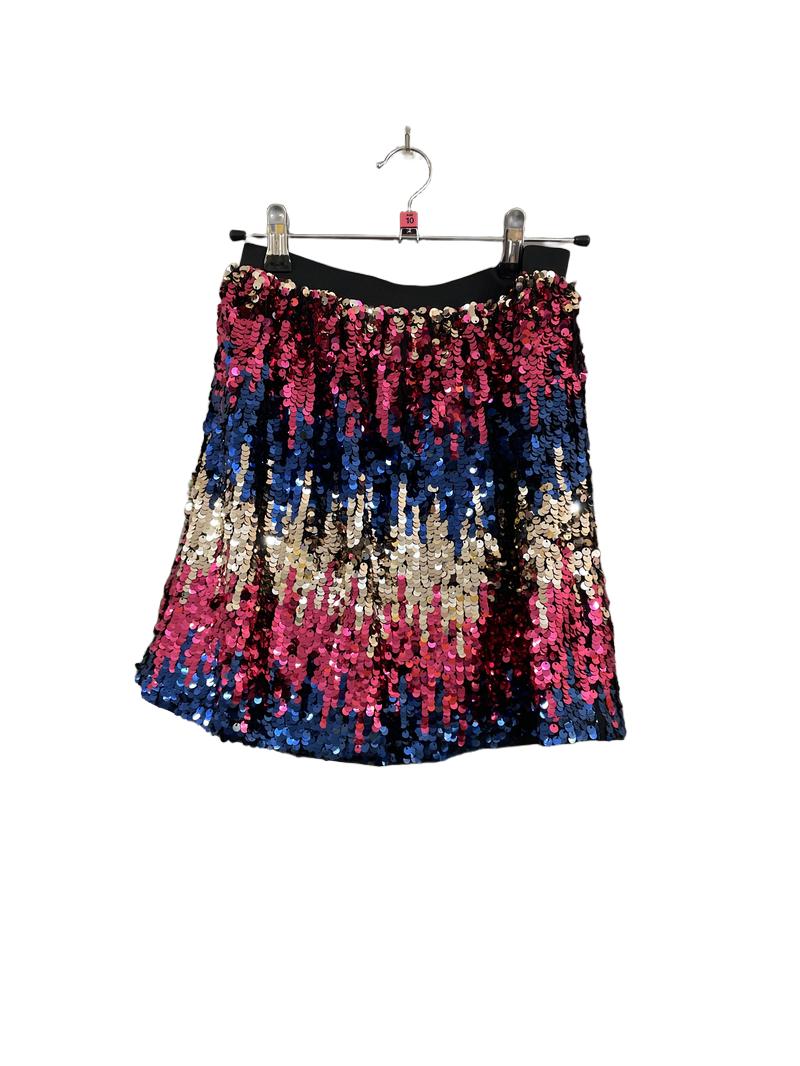 Preloved John Lewis - Red Blue Gold Sequin Skirt (10-11y)