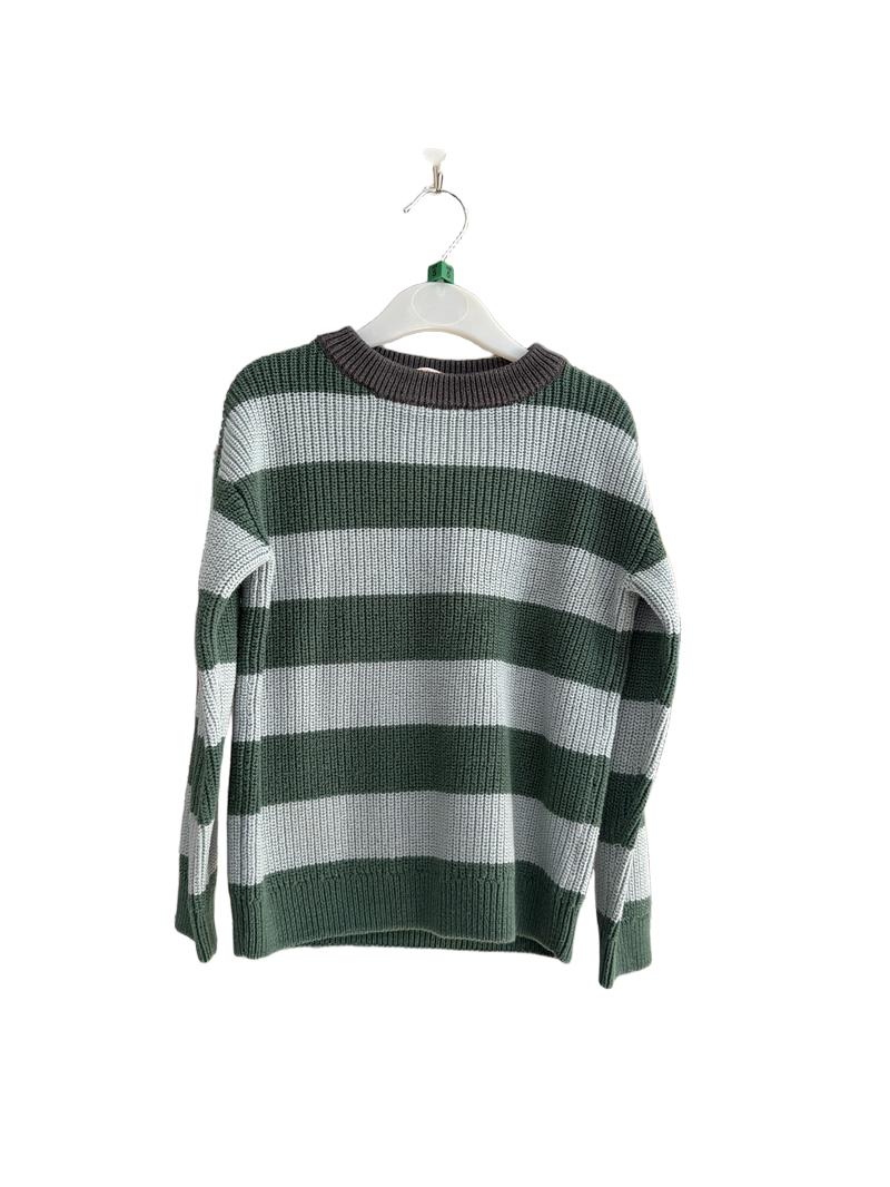 Preloved John Lewis - Green Blue Stripe Knit Jumper (5-6y)
