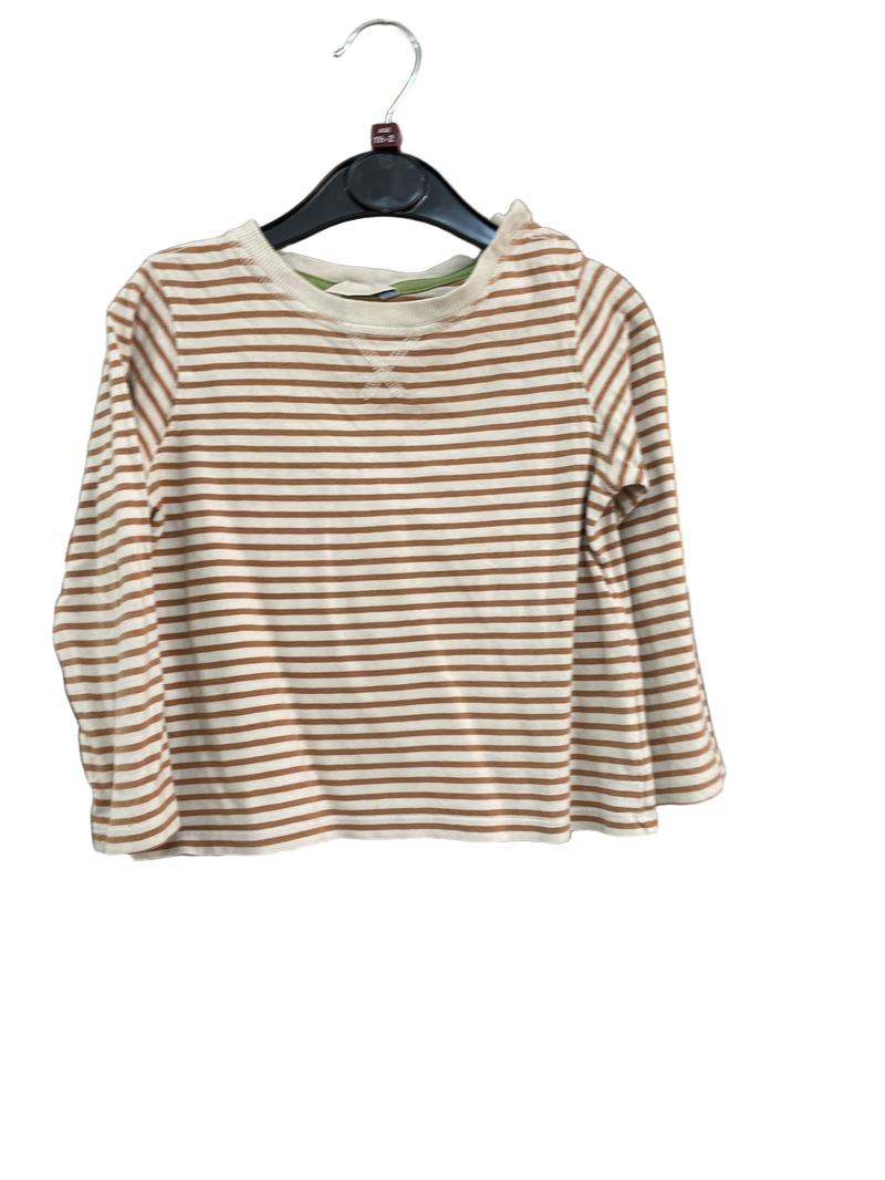 Preloved John Lewis - Brown White Stripe Long-sleeved Shirt (18-24m)