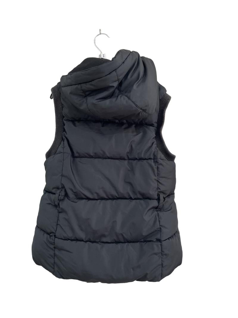 Preloved Debenhams - Black Fleece Lined Vest Gilet Hoodie (9-10y)