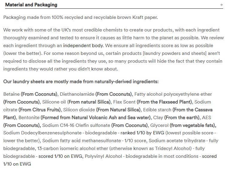 Zero Waste Club Laundry Detergent Sheets - Pack of 64 (Plastic Free)