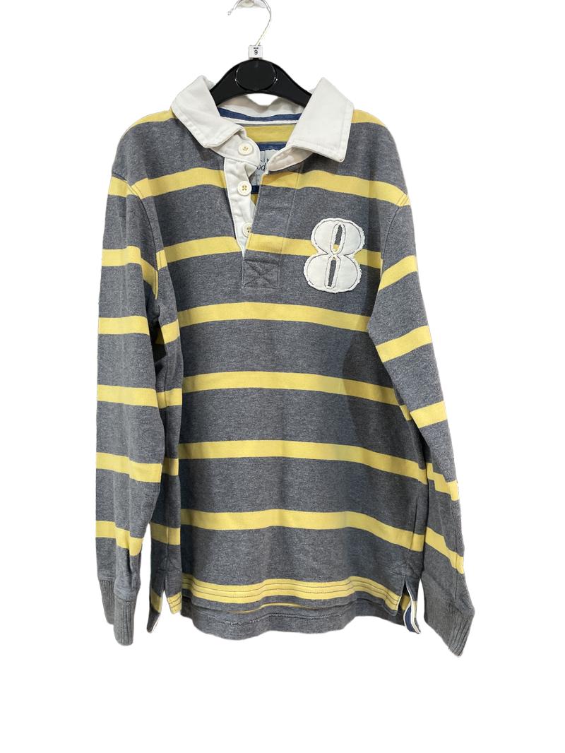 Preloved Boden - Gray Yellow Collared Rugby Shirt (9-10y)