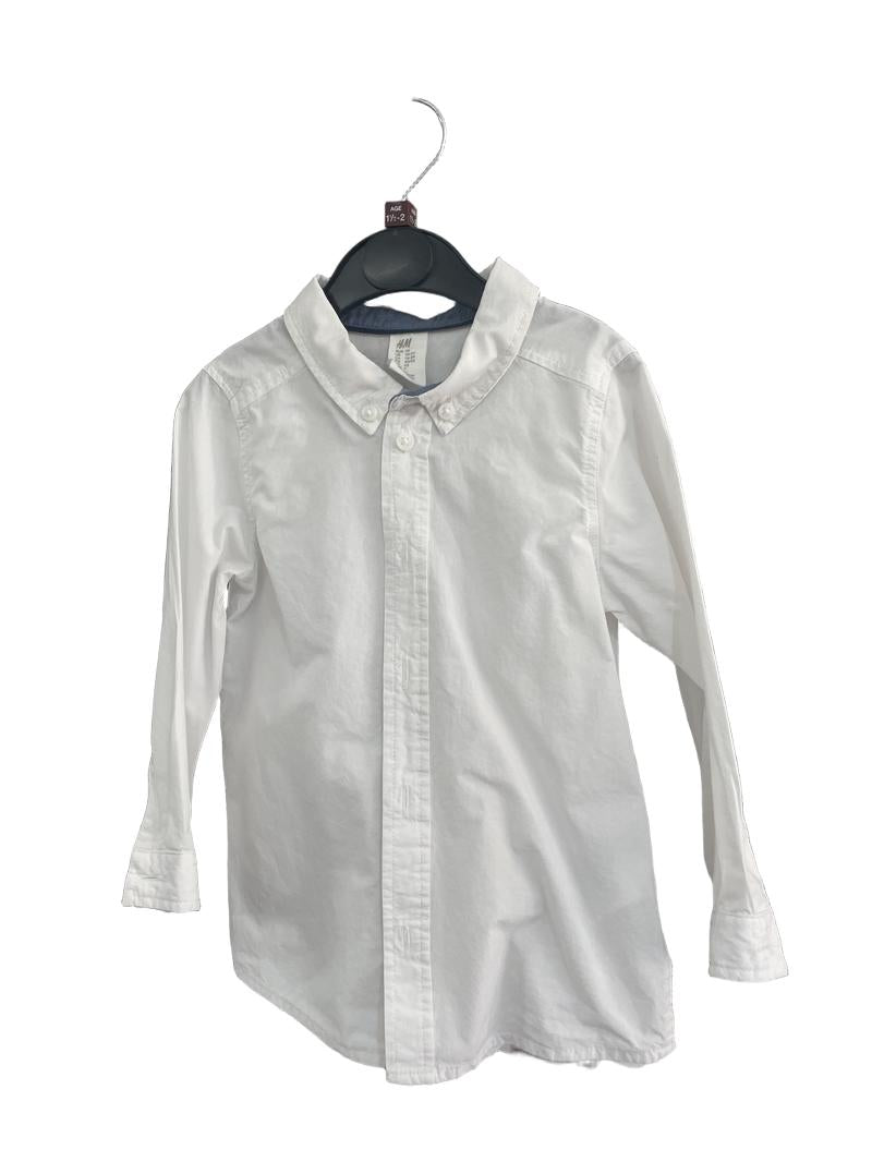 Preloved H&M - White Collared Shirt (18-24m)