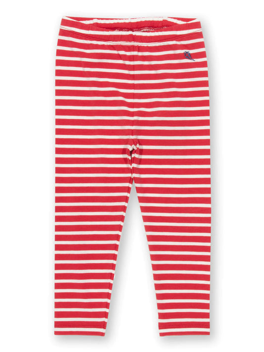 Kite Red & Cream Stripy leggings