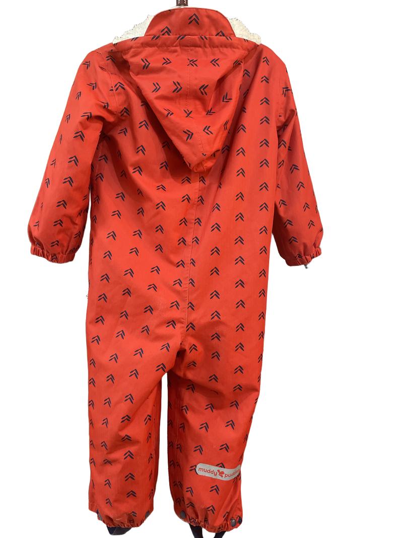 Preloved Muddy Puddles - Red Puddle Suit With Removable Fleece Liner (2-3y)