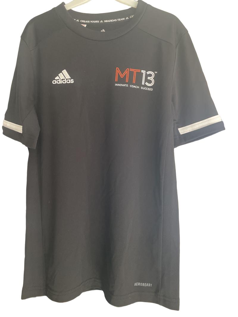 Preloved Adidas - Black MT13 Athletic. Short-sleeved Top (11-12y)