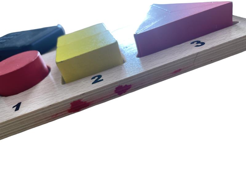 Preloved Toys - Wooden Shapes Number Puzzle Sorter. - Unknown Brand
