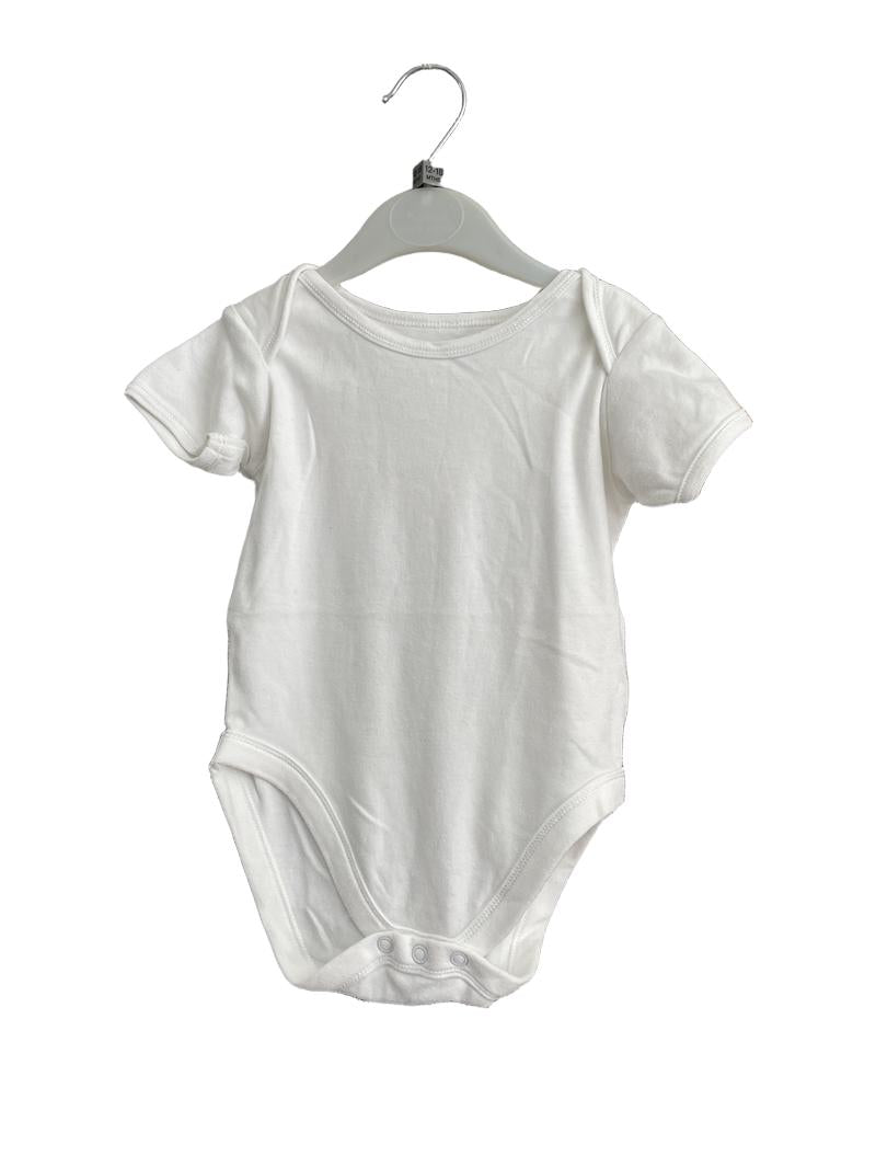 Preloved Mothercare - White Short-sleeved Onesie (12-18m)