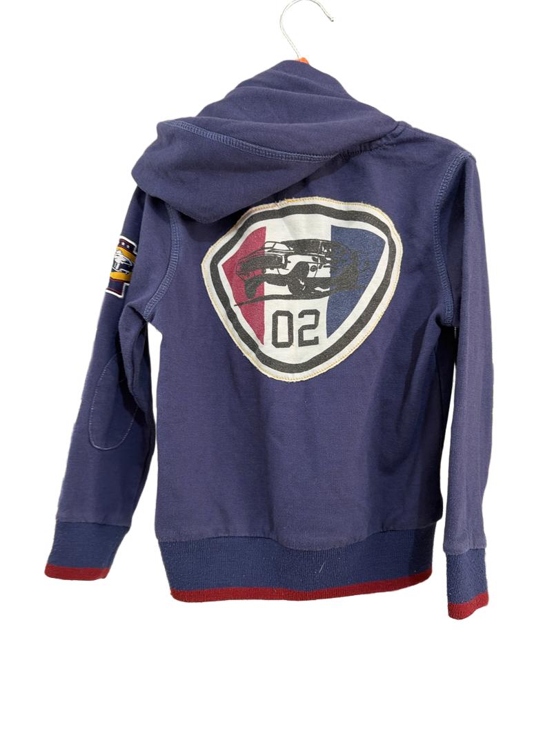 Preloved Zerbit - Navy Jumper, Car Picture On Back And Sleeve. (4-5y)