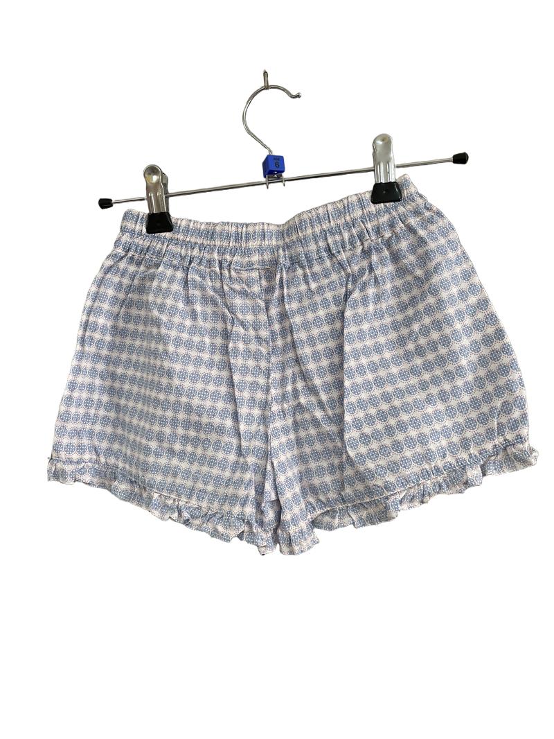 Preloved Neck & Neck - Blue White Ruffle Shorts (6-7y)