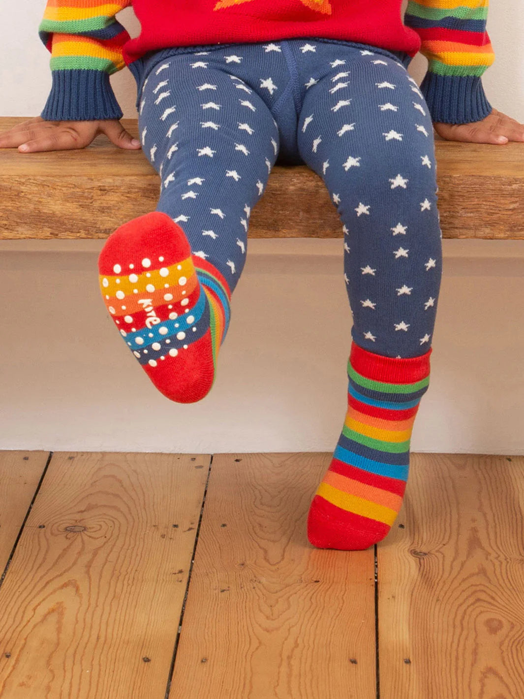 Kite Superstar Grippy Socks Red