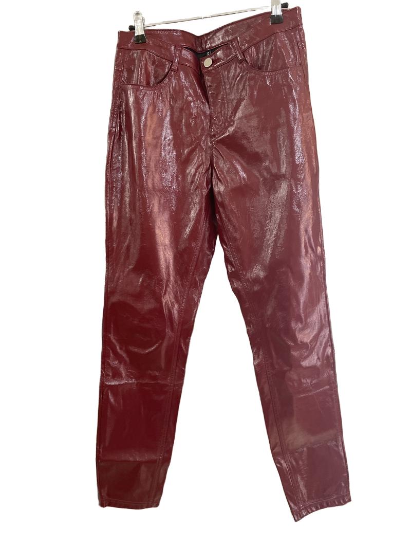 Preloved Calzedonia - Red Vinyl Trousers (13-14y)