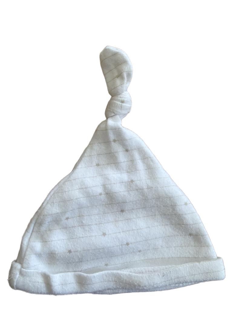 Preloved Mothercare - White Star Infant Hat (preemie Or Newborn) (Preemie, Newborn)