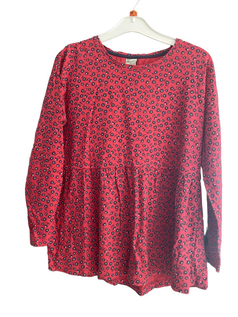 Preloved Frugi - Red Floral Maternity Top. (12 UK)