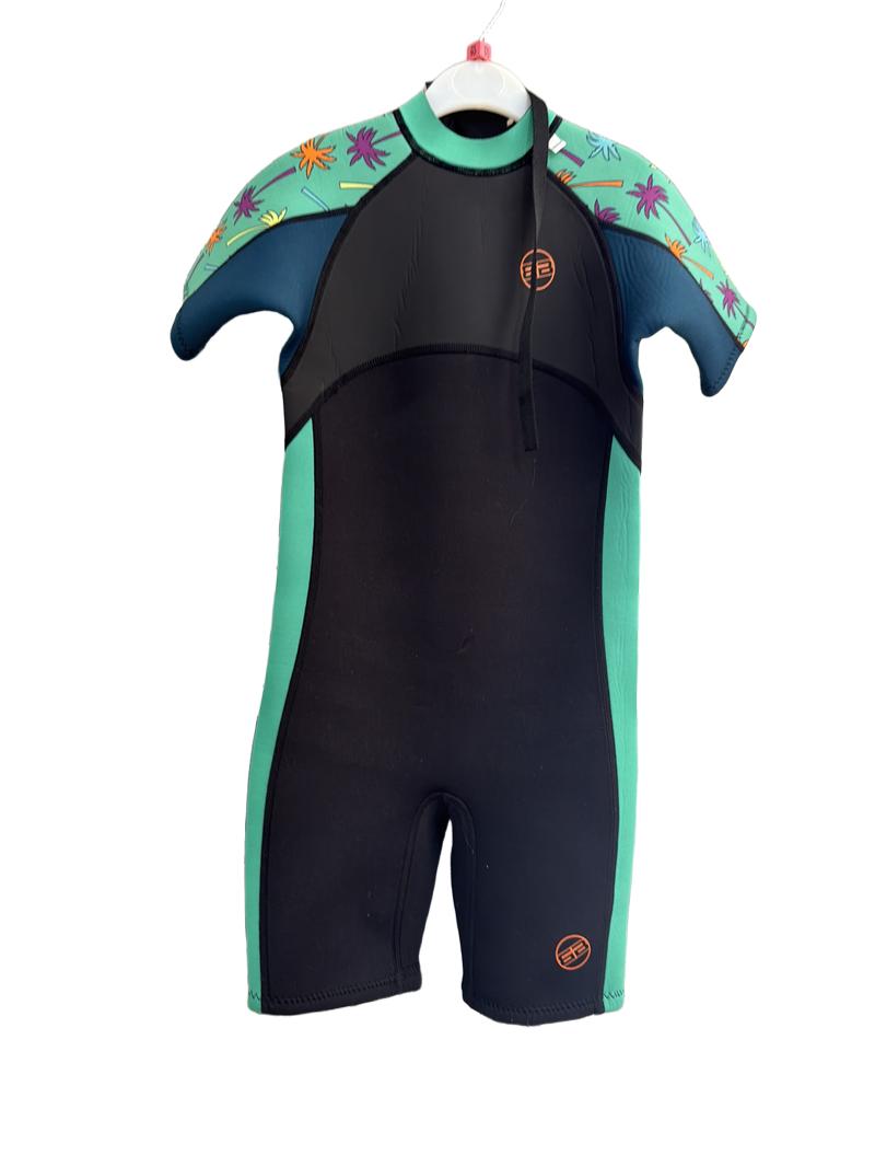 Preloved TWF - Black And Green Wetsuit (10-11y)