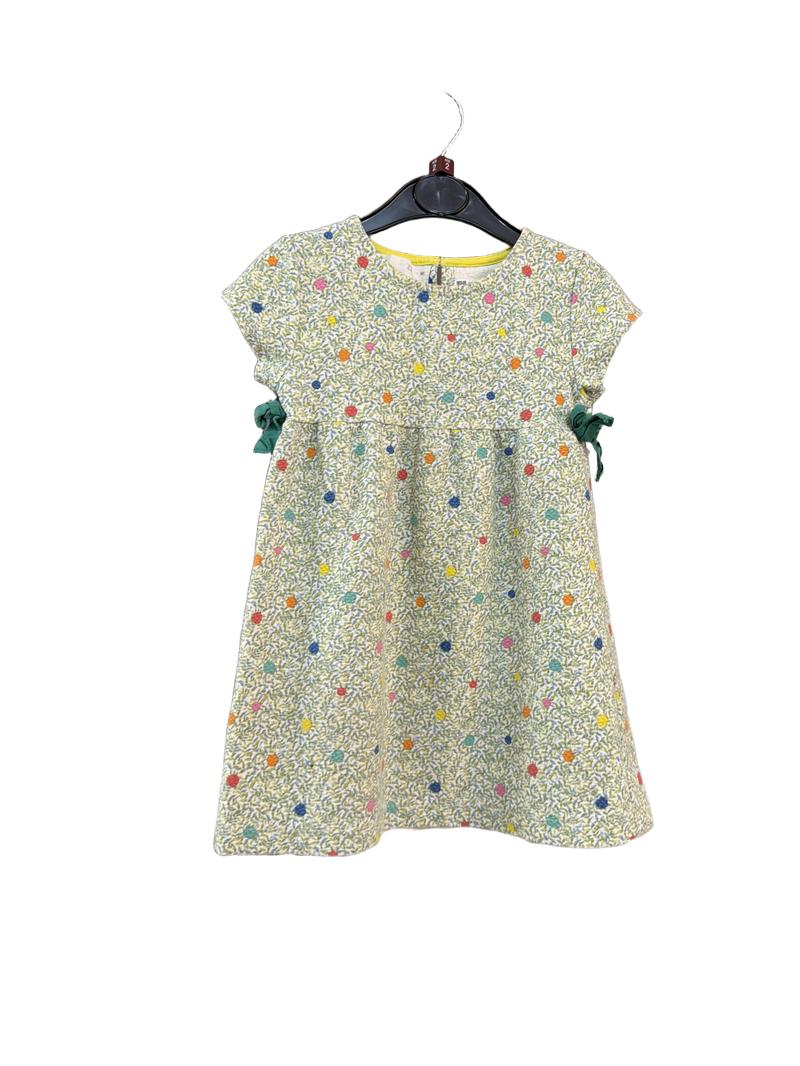 Preloved Zara - Green Dot Print Short-sleeved Dress (2-3y)