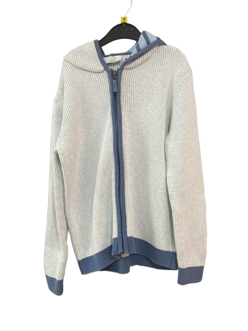 Preloved The Little White Company - Grey Zipped Knitted Hoodie (7-8y)