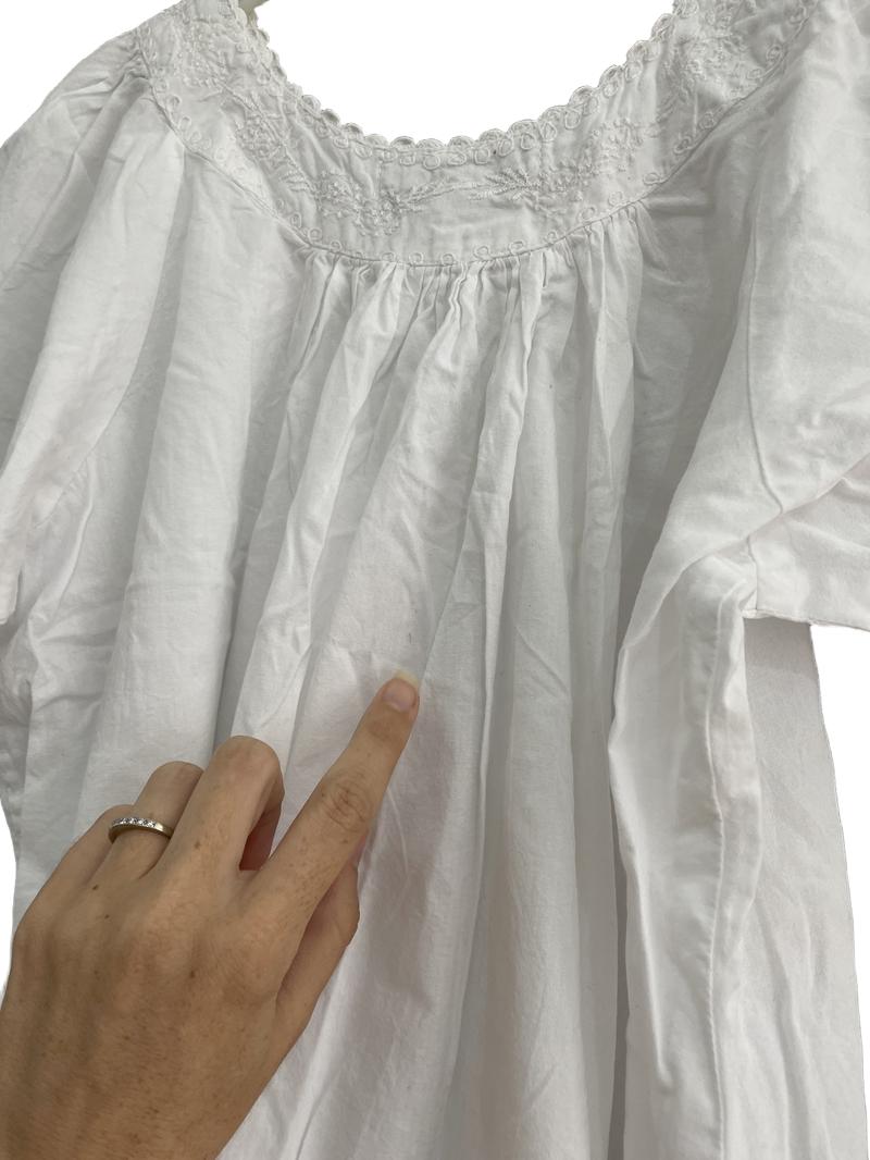 Preloved Powell Craft England - White Cotton Nightgown (8-9y)