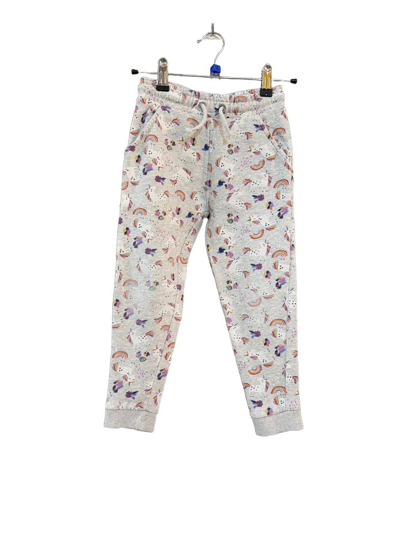 Preloved Next - Gray Unicorn Print Joggers (6-7y)