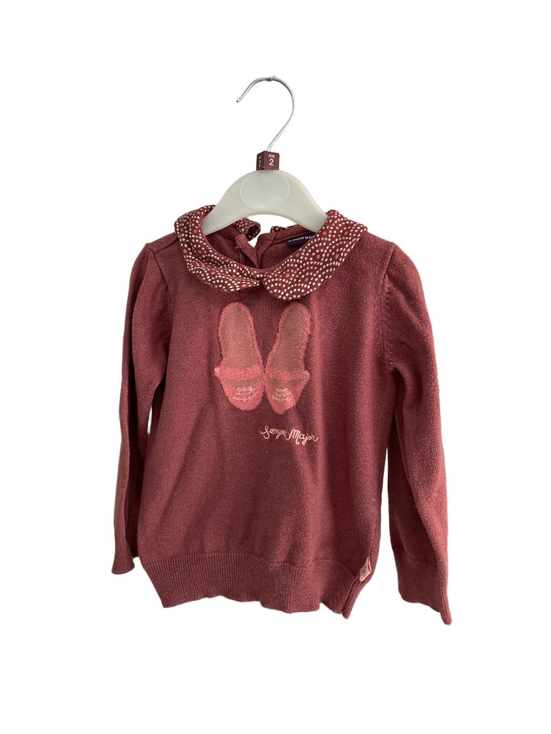 Preloved Sergent Major - Brown Knit Peter Pan Jumper With Slippers (2-3y)
