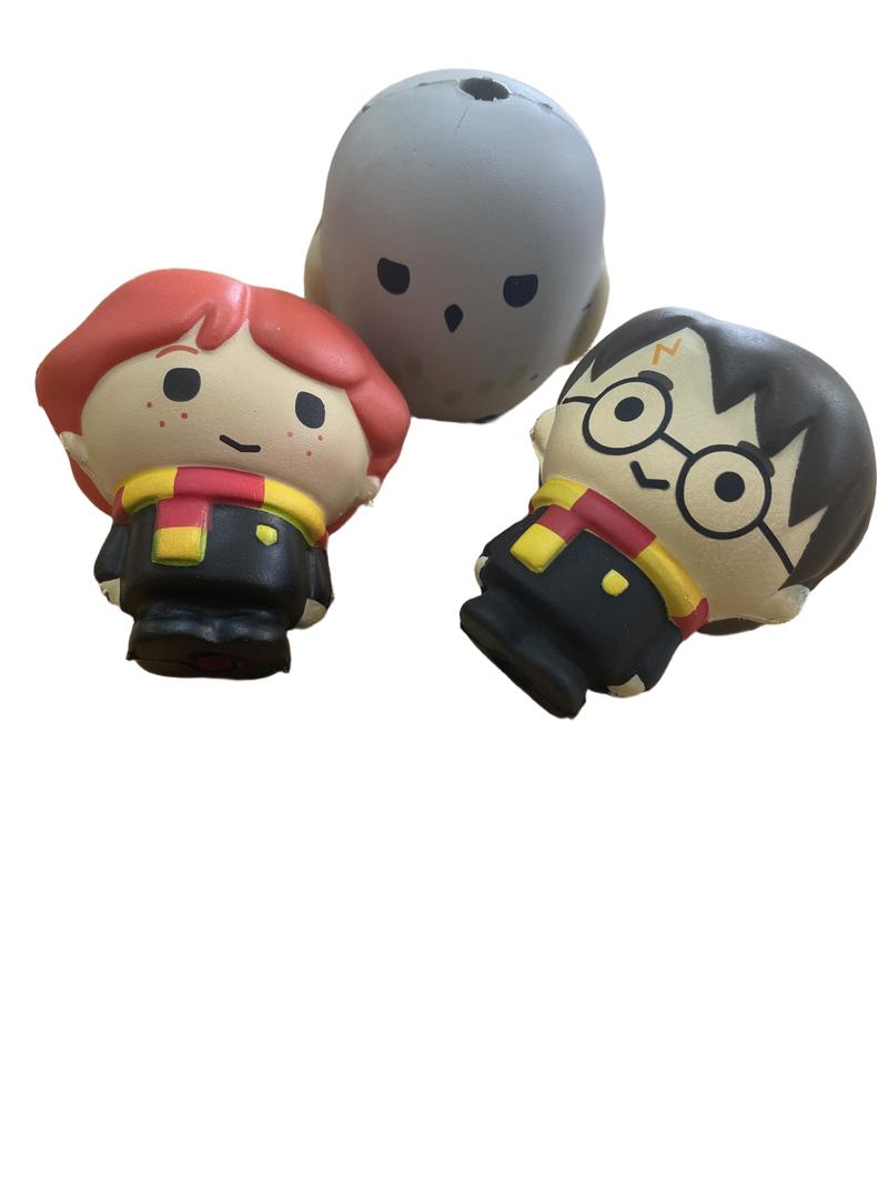 Preloved Toys - 3 Harry Potter Squish Toys/Pencil Top - Unknown Brand
