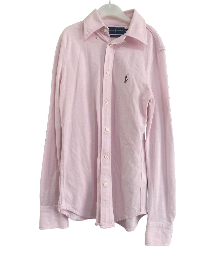 Preloved Ralph Lauren - Pink Long-sleeved Polo Shirt, XS