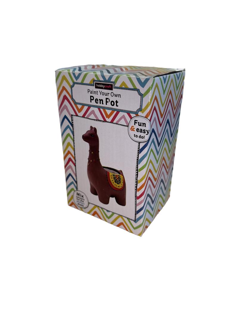 Preloved Toys - Paint Your Own Llama Pen Pot, NEW In Packaging - Hobbycraft