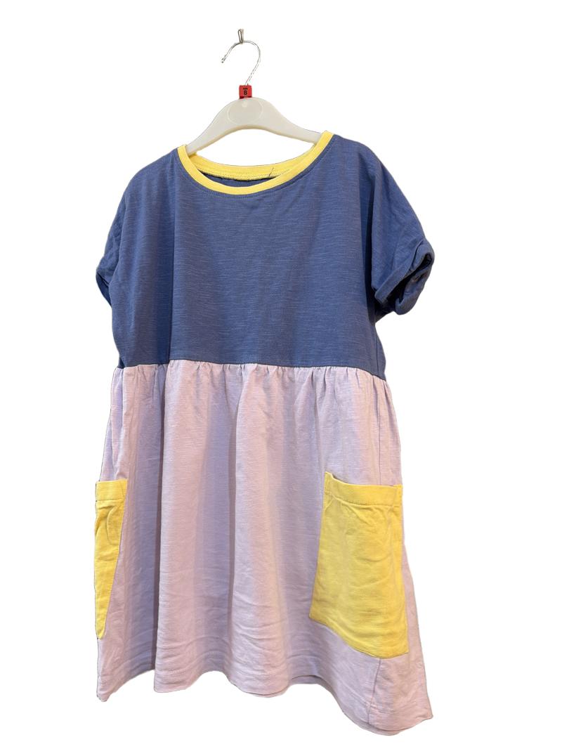Preloved John Lewis - Blue Purple Yellow Swingy Short-sleeved Top (8-9y)