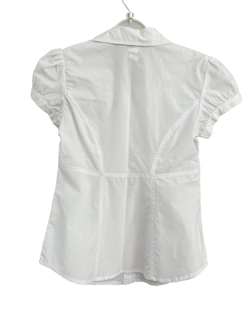 Preloved Unknown Brand - White Short-sleeved School Uniform Shirt, 30" (9-10y)