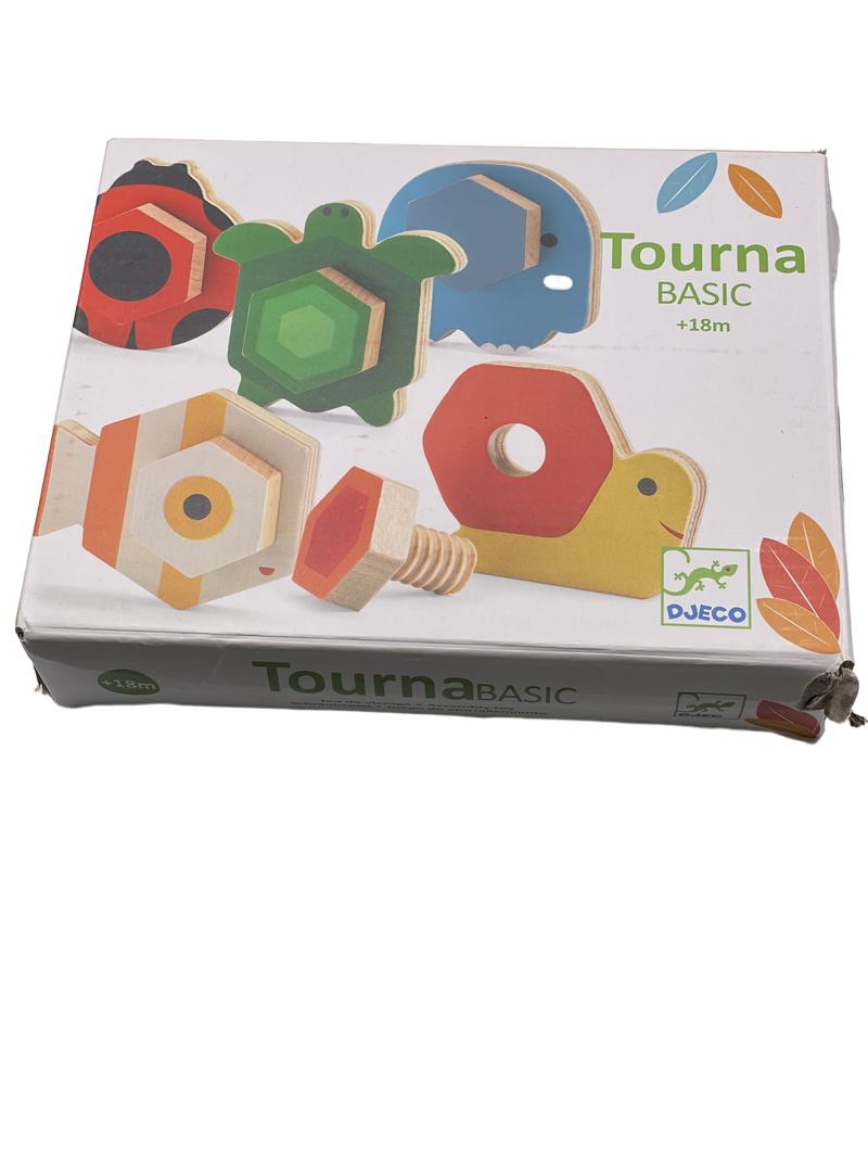Preloved Tourna Basic Wooden Screwing Toy - Djeco