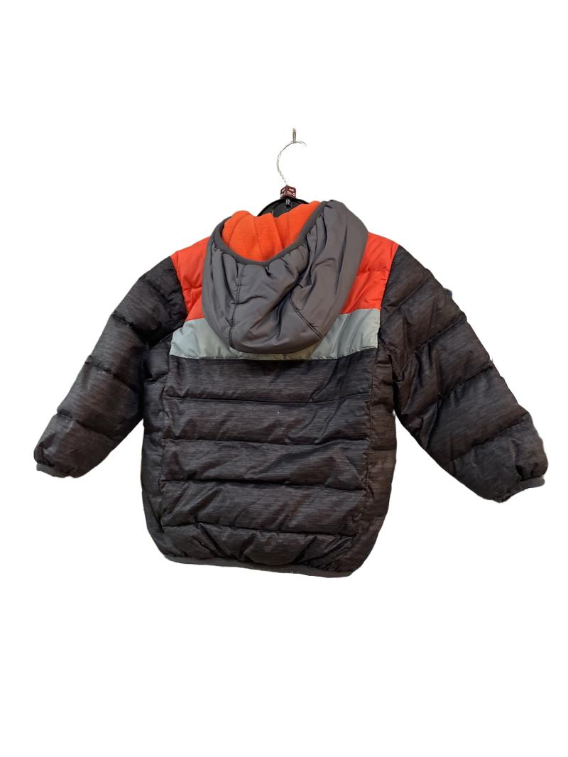 Preloved Snozu - Red Gray Black Puffer Jacket (18-24m)