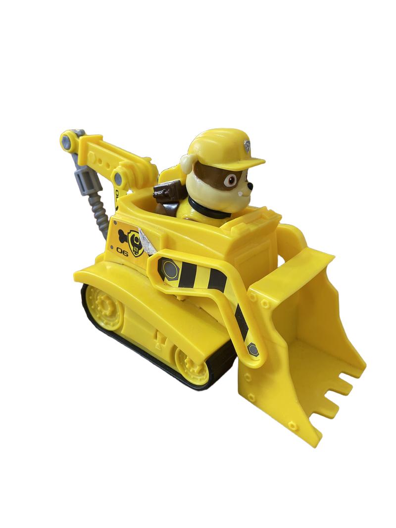 Preloved Paw Patrol Yellow Excavator Rubble - Spin Master