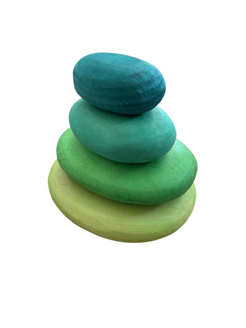 Preloved Green Pebbles Building Set - Moss - Grimm's