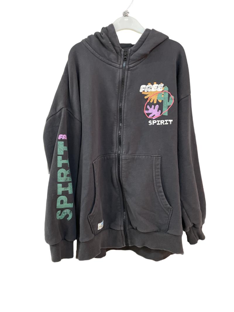 Preloved Marks & Spencer - Black Free Spirit Zip Hoodie (12-13y)