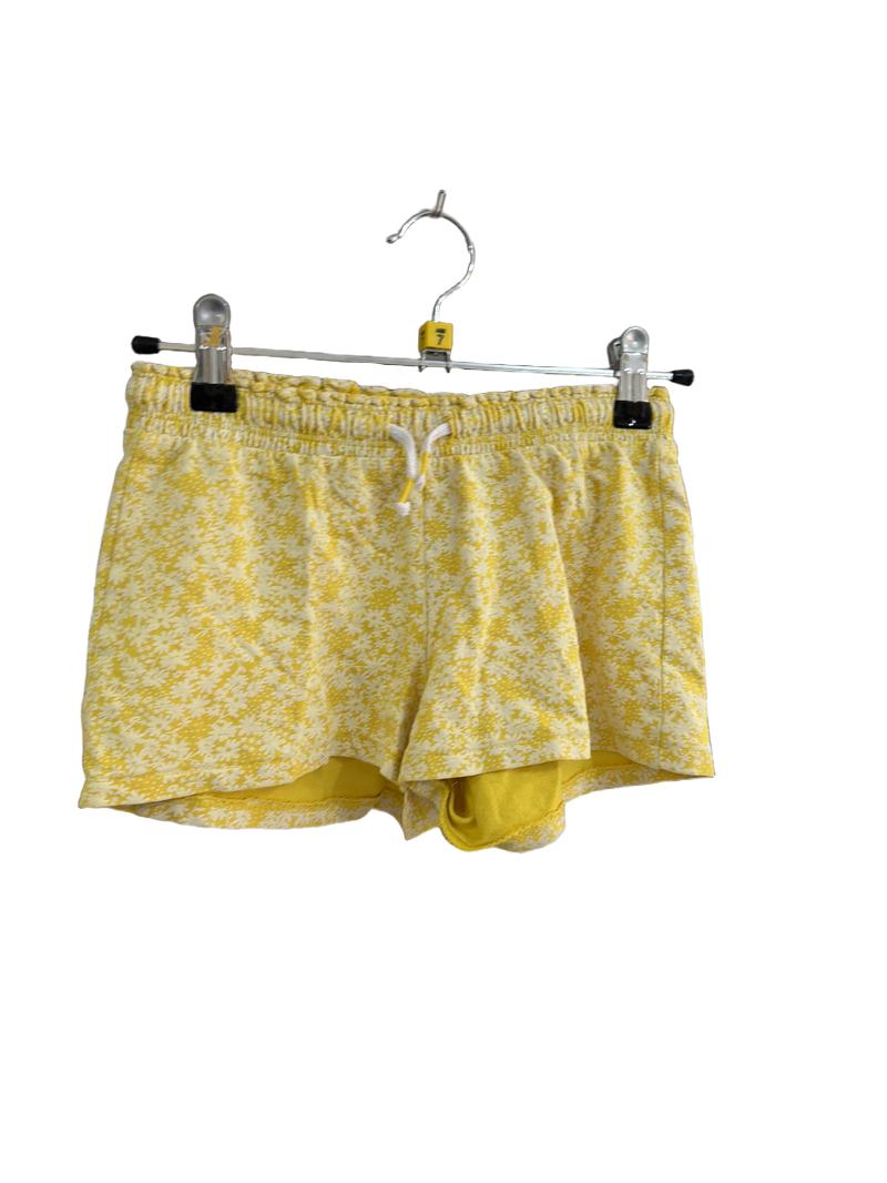 Preloved H&M - Yellow White Floral Print Shorts (7-8y)