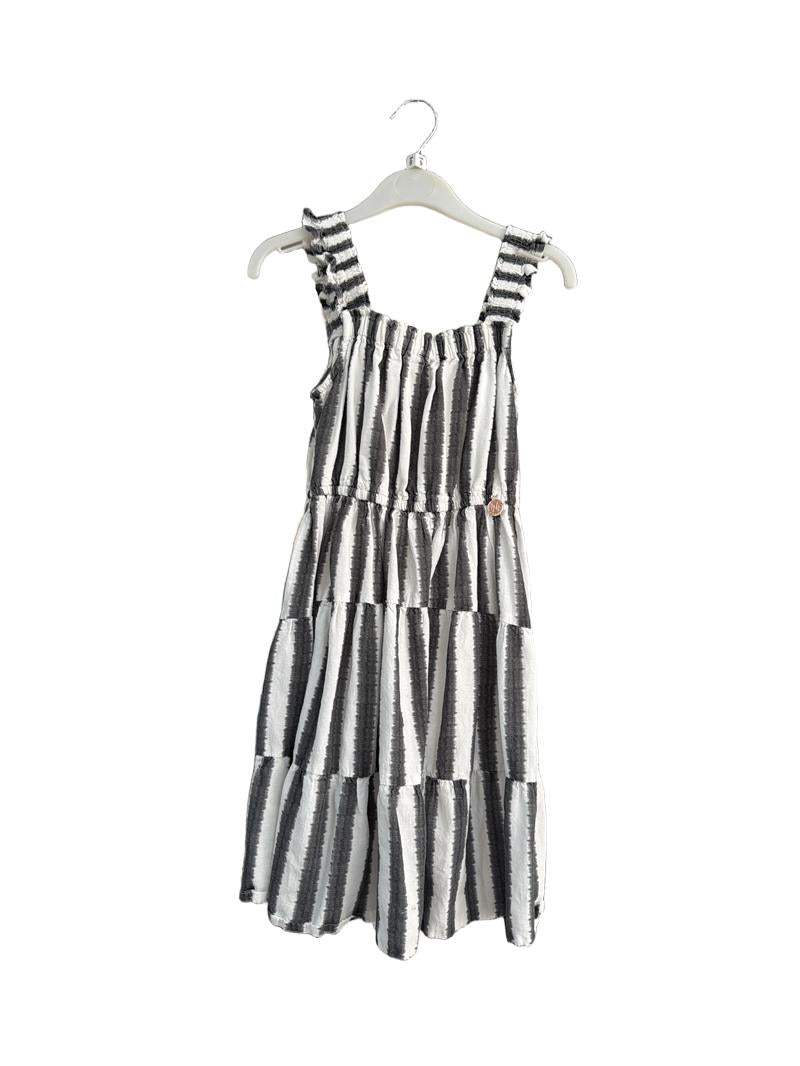 Preloved Angel & Rocket - Black And White Tiered Sundress (9-10y)
