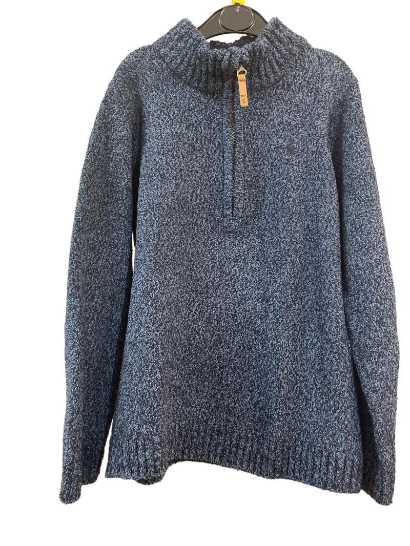 Preloved Joules - Blue Half-zip Fuzzy Fleece (7-8y)