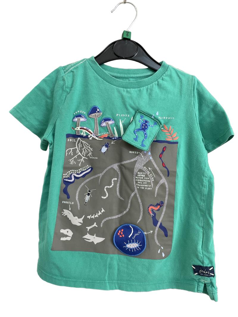 Preloved Joules - Short Sleeve Green T-shirt (5y) - Top