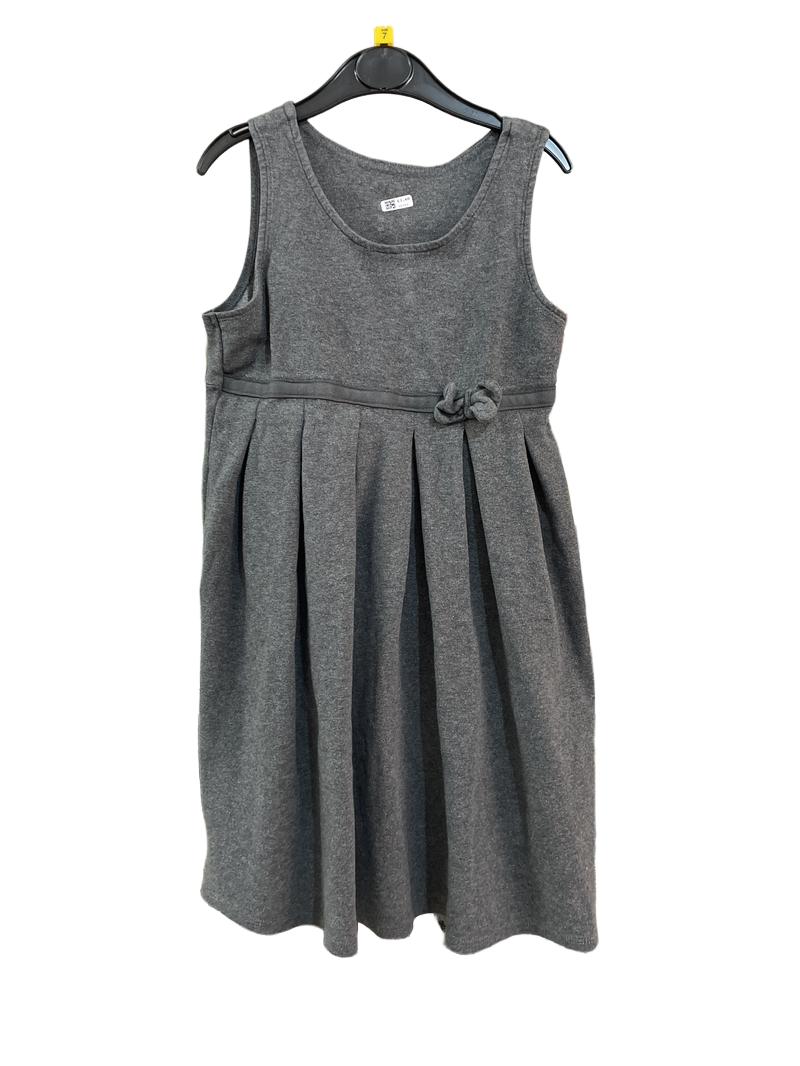 Preloved Marks & Spencer - Gray School Pinafore With Bow (7-8y)